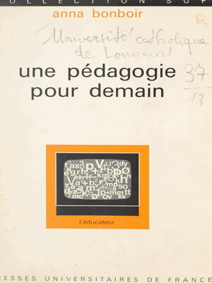 cover image of Une pédagogie pour demain